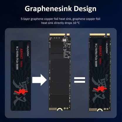 HUADISK M.2 NVMe PCIe SSD 128GB-2TB, High-Speed Internal Solid State Drive for Laptop & Desktop, M.2 2280