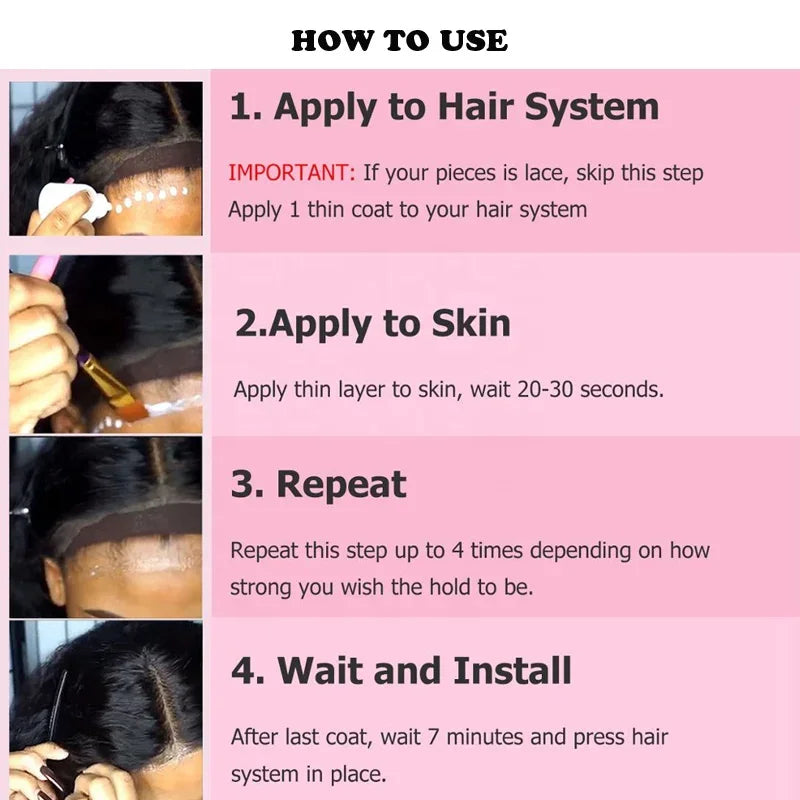 Plussign Lace Wig Glue with Remover – Super Strong Lace Adhesive & Hair Installation Kit for Wigs, Toupees, & Closures
