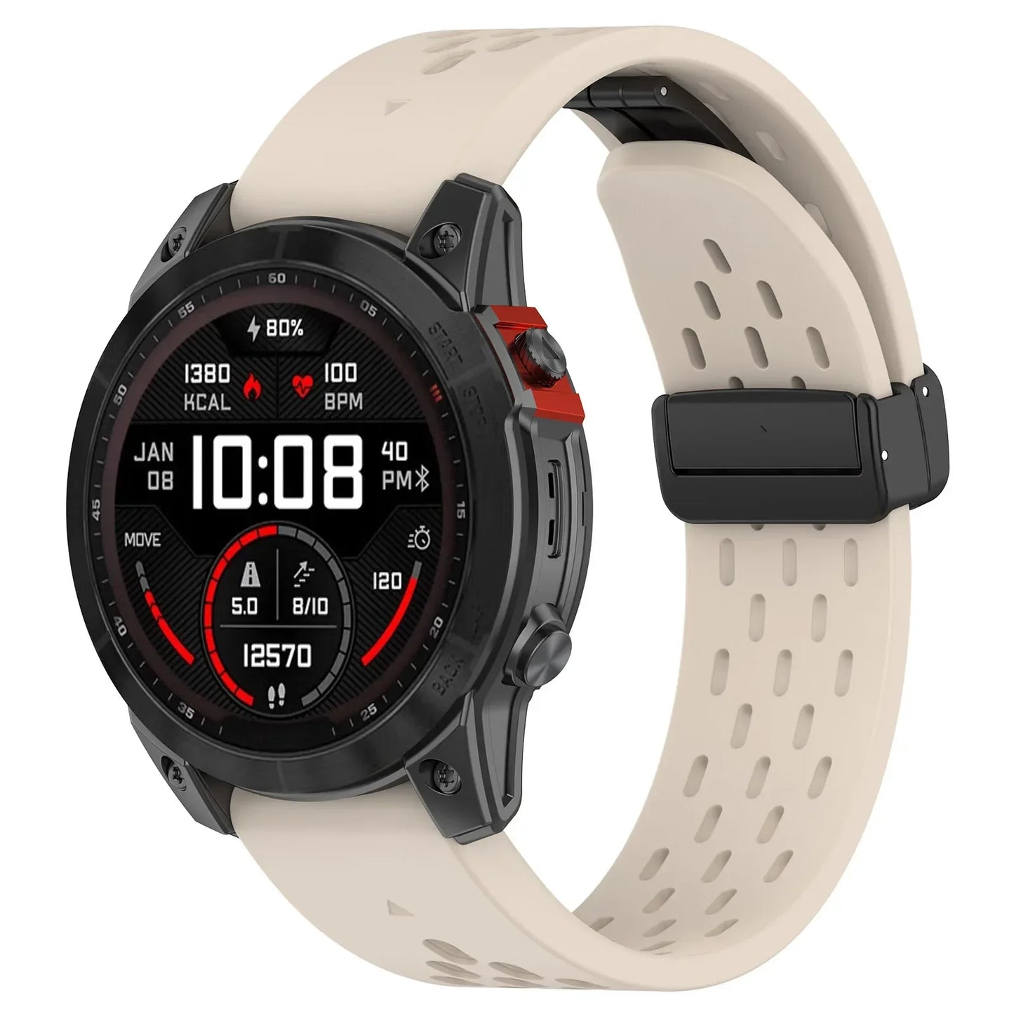 Quick Fit Silicone Strap for Garmin Fenix & Forerunner — 26mm, 22mm, 20mm Bands for Fenix 7X/7 Pro/6X/6/5X/5 Plus, Tactix 7, Forerunner 965/955, Enduro