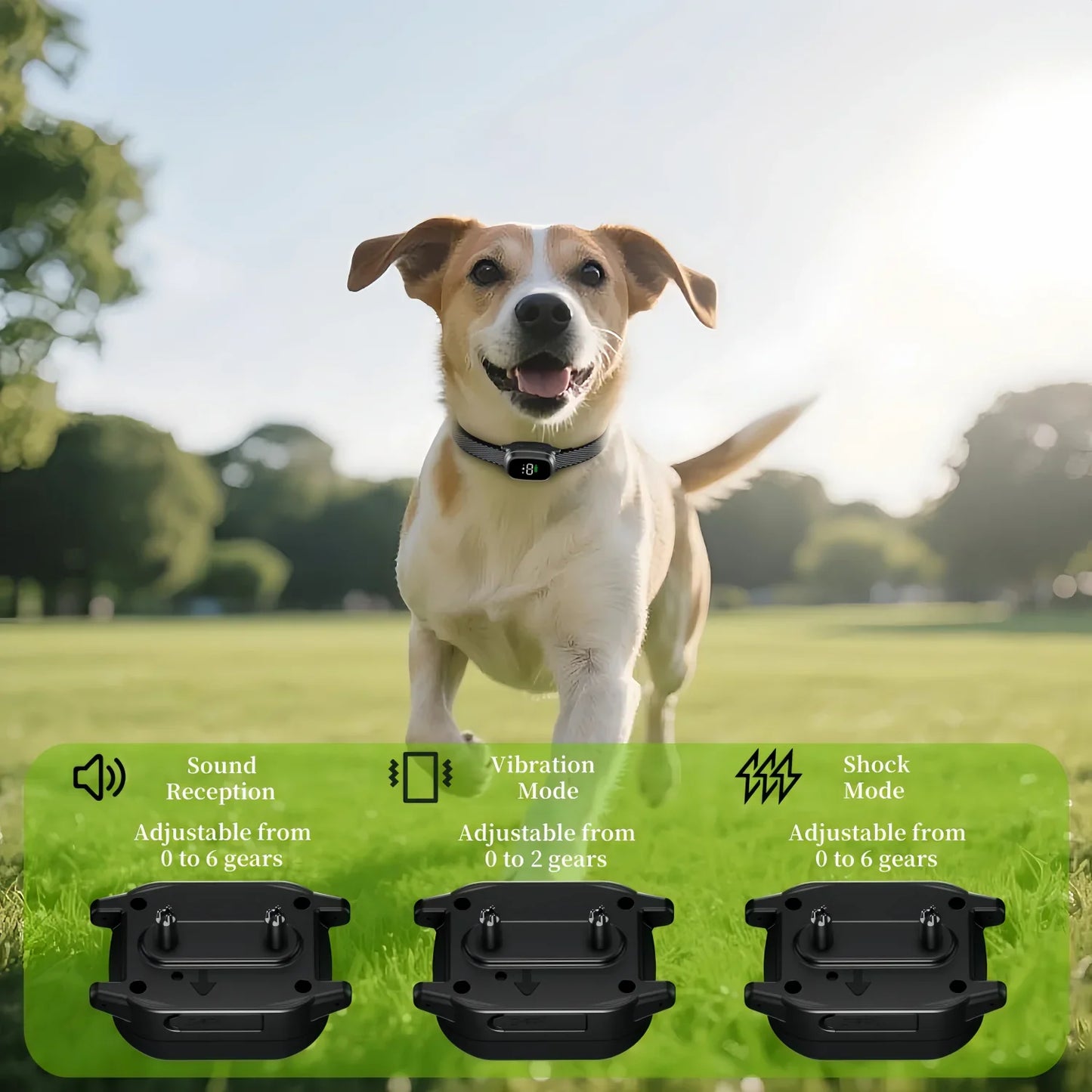 Automatic Anti-Bark Dog Collar IP67 Waterproof Rechargeable Type-C Electric Bark Control Training Device for Dogs Safe Behavior Correction Collar