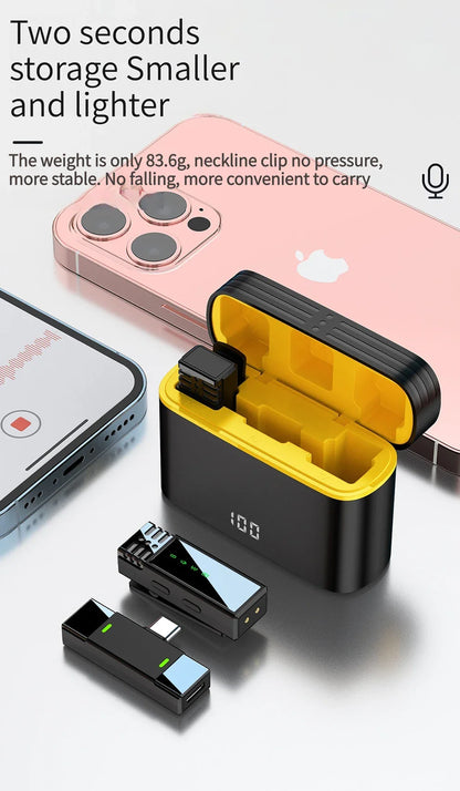 Xiaomi Wireless Lavalier Microphone – Portable Noise-Cancelling Mini Mic for Vlog, Interview, Live Streaming, Audio & Video Recording