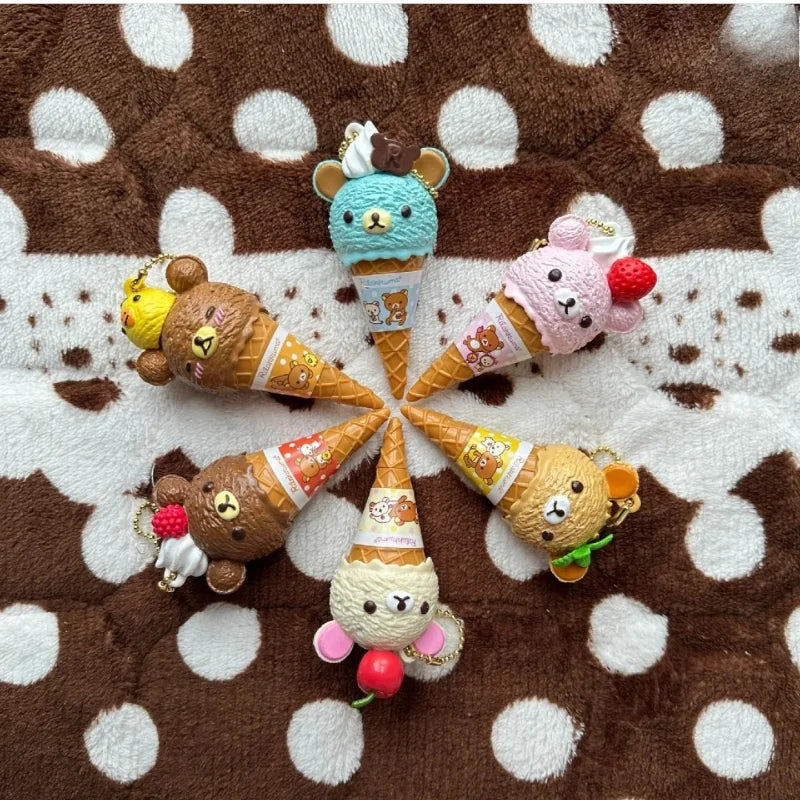 Kawaii Ice Cream Bear Figure - Capsule Blind Box Bead Chain Bag Pendant & Birthday Gift Toy