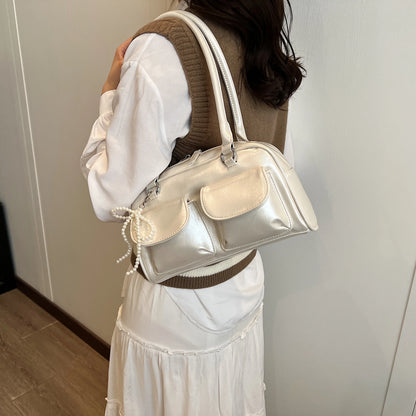 Fashionable Underarm Bow Pillow Bag for Women – 2024 Korean Edition Simple Trendy Shoulder Bag
