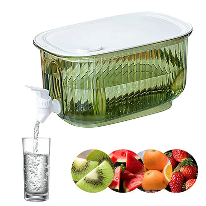 Cold Water Bottle Dispenser Jug – Plastic Tea Pot with Faucet, Juice Pitcher for Drinks, Ideal for Fridge and Drinkware