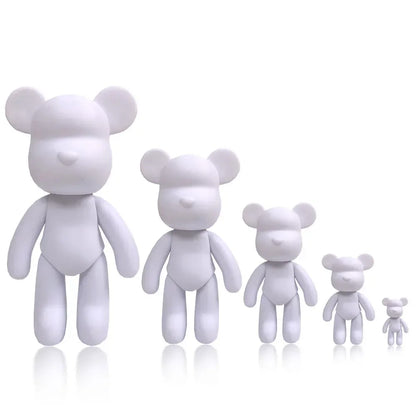 DIY Fluid Bear Sculpture – Handmade Bearbrick Doll Ornament, Graffiti Art Toy & Home Decoration Gift for Parents and Kids