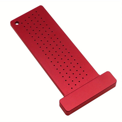 Woodworking Scribe T-Square Ruler – Metric/Inch Aluminum Line Drawing Gauge, Right Angle Protractor for Carpenter Layout
