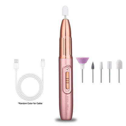 WEGOTTA Rechargeable Electric Nail File – Portable Nail Drill for Beginners, Home Manicure Tool