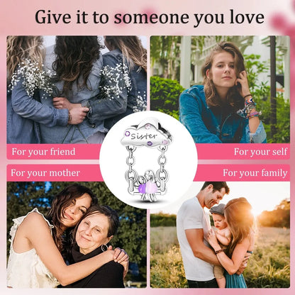 MULA Chameleon Silver-Plated Charm with Color-Changing Crystal Ball - DIY Snake Chain Bracelet Jewelry Gift for Women