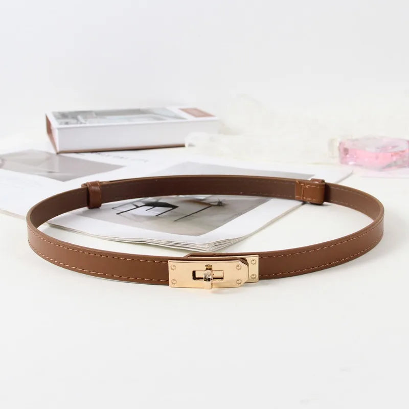 2025 Women’s Adjustable Thin Belt — Style Slim Waist Strap with Fashion Buckle for Dresses & Coats