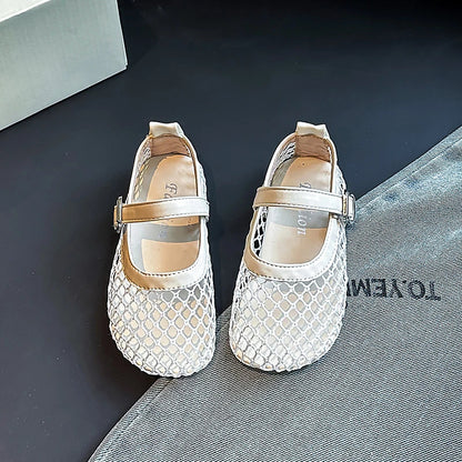 2025 Kids’ Summer Flats – Breathable Princess Shoes for Girls, Soft-Soled, Simple Fashion & Versatile Casual Wear