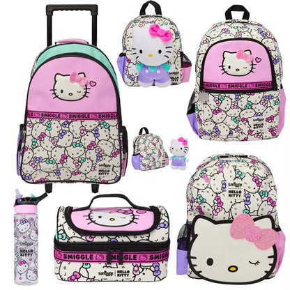 Sanrio Hello Kitty Elementary School Backpack — Ultra-Lightweight Kids Backpack with Pen Box and Lunch Bag, Reduce Burden, Perfect Gift for Girls
