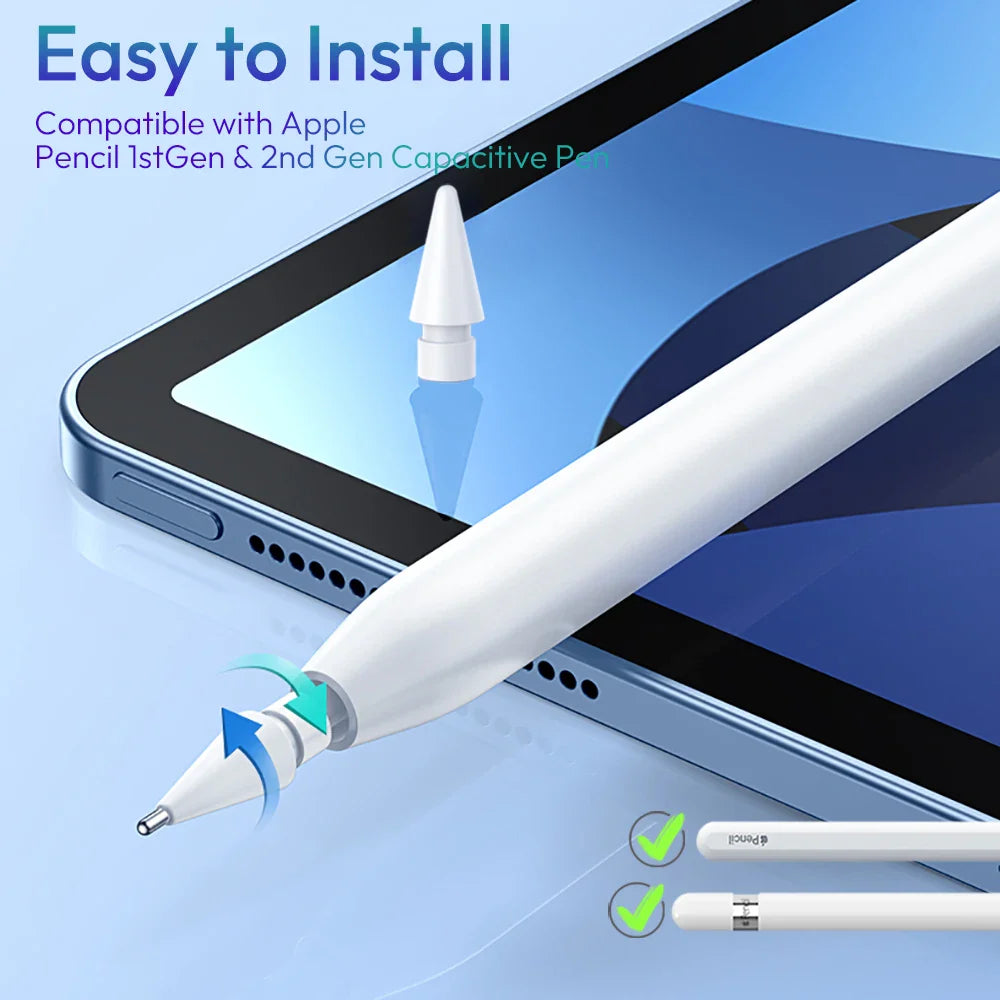 Replacement Tips for Apple Pencil 1st/2nd Gen – Upgraded Durable Nibs for iPad Pro Pencil