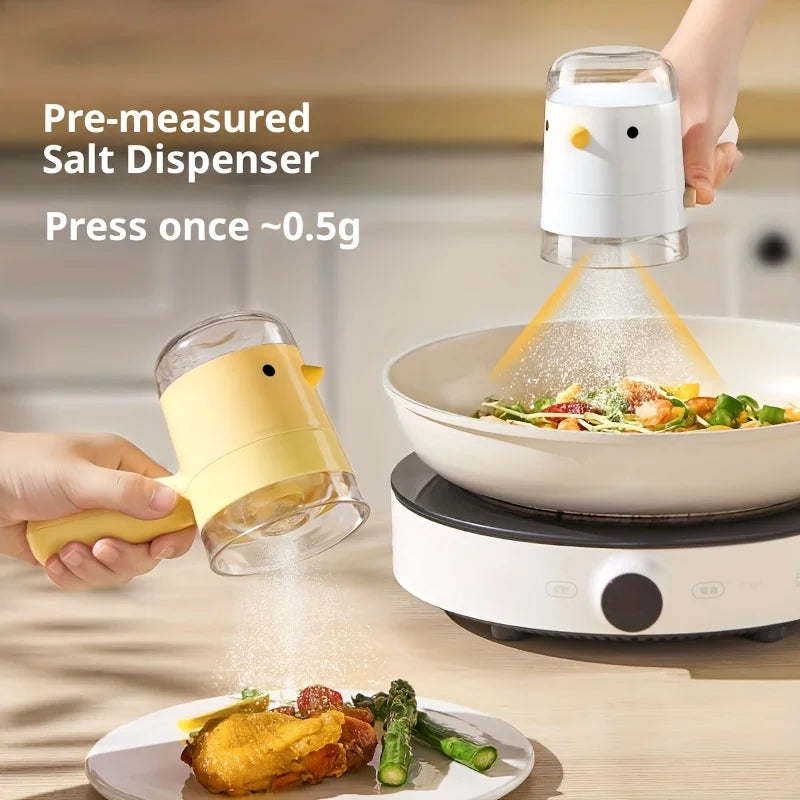 Bird-Shaped Salt Dispenser - Press-Type Seasoning Bottle with Dustproof Quantitative Spice Control