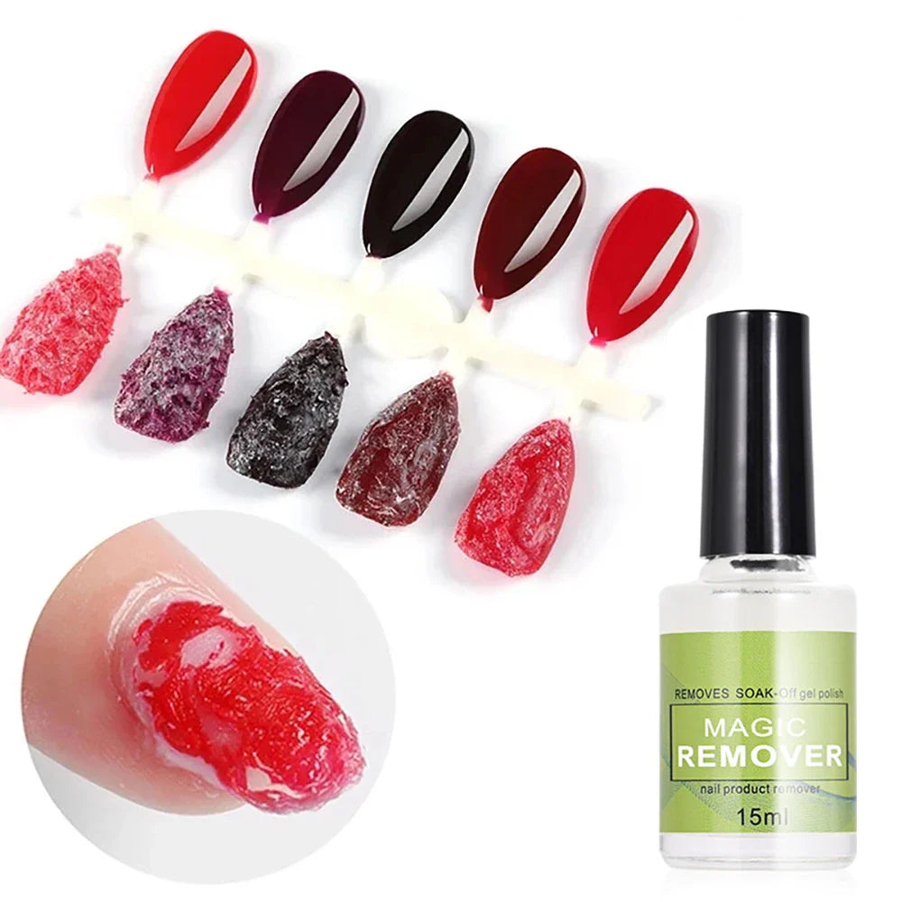 15ML Fast Nail Gel Remover — Magic Effect Professional Soak-Off UV Cleaner for Semi-Permanent Polish & Manicure Varnish