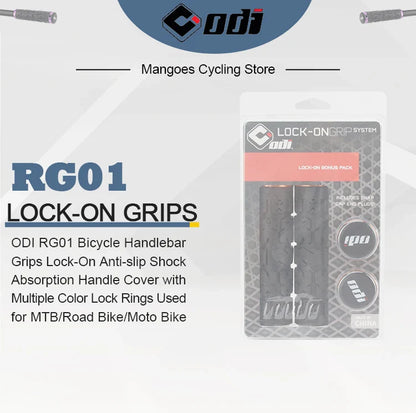 ODI RG01 Bicycle Handlebar Grips – Anti-Slip Lock-On Shock Absorbing MTB & Road Bike Grips