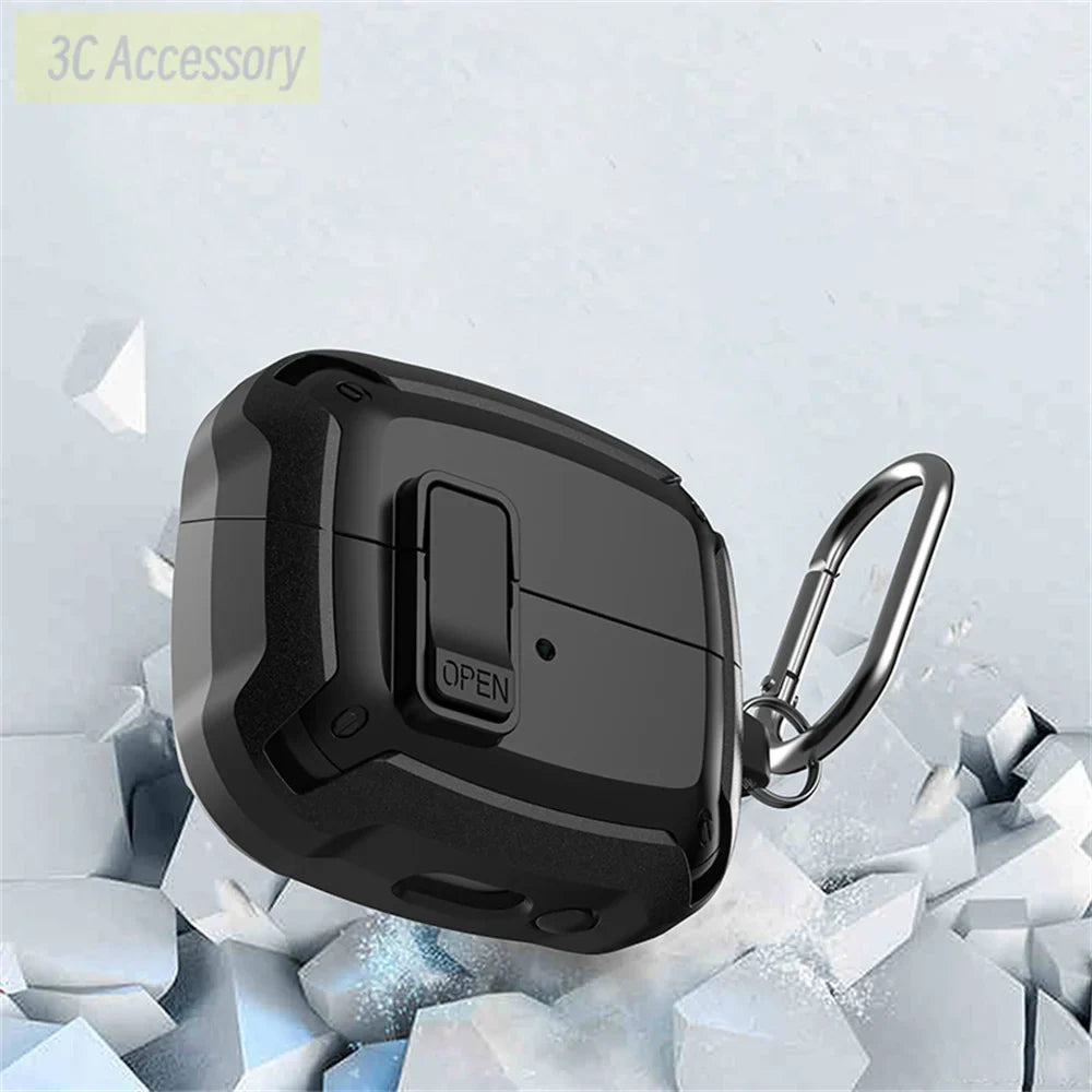 Military-Grade Shockproof Case for Samsung Galaxy Buds 3/3 Pro – Secure Lock Protective Cover for Men
