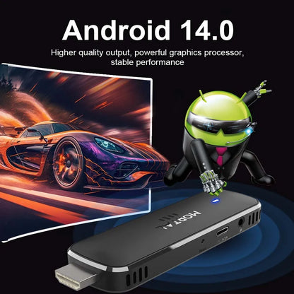 Mortal Q8 Android TV Stick Global Version – Android 14, 8K/4K Streaming, WiFi 6, Voice Remote, Netflix & YouTube Compatible