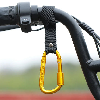 Black Aluminum Alloy Front Handlebar Hook – No-Drill Clip for Motorcycle, Electric Scooter & Bicycle