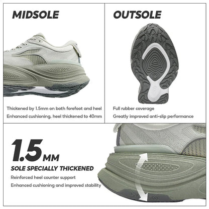 361 Degrees PopBlaze 6 Men's Running Shoes - Lightweight, Shock Absorbing, Comfortable & Wear Resistant Sneakers