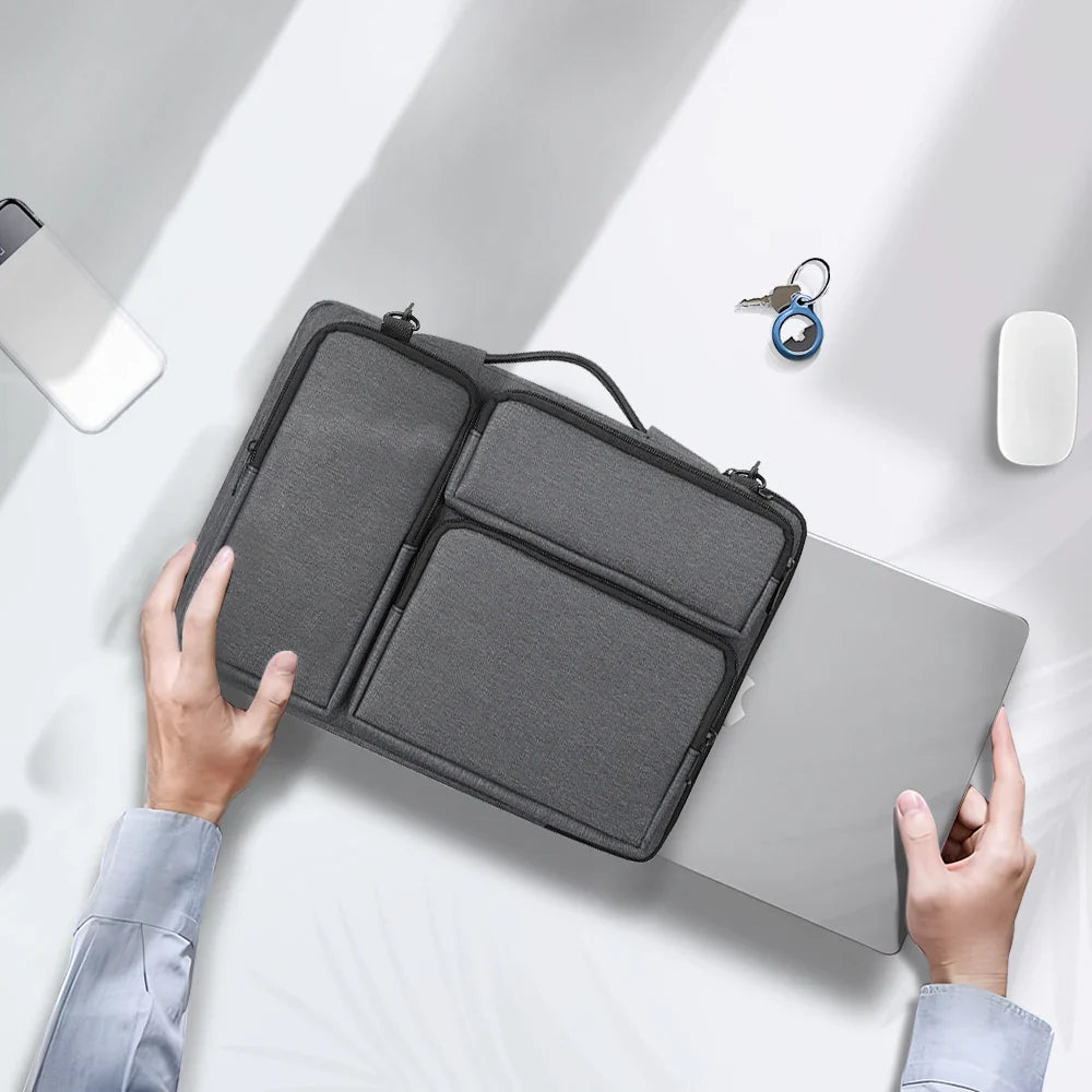 Waterproof Laptop Shoulder Bag - Notebook Sleeve for MacBook Air/Pro, Fits 14 and 15.6 Inch, Business and Student Handbag