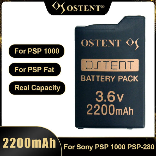 OSTENT 2200mAh 3.6V Rechargeable Lithium Battery for Sony PSP1000 PSP-280