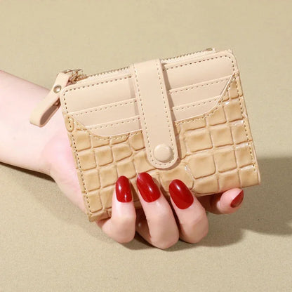 Elegant Women’s Multi-Card Wallet – Secure Double Zip PU Leather Clutch with Crocodile Texture and Stylish Storage