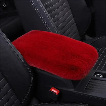 Cute Plush Car Armrest Cover – Warm Center Console Cushion Pad for Auto Interior Decor (Universal Fit)