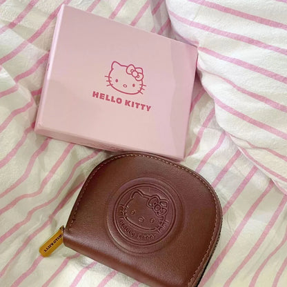 Kawaii Cartoon Hello Kitty Retro Card Bag – Fashion Zipper ID & Storage Bag, Lightweight Mini Wallet for Girls, Women’s Gift
