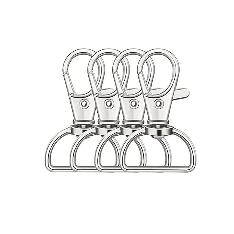 10pcs Metal Swivel Lobster Claw Clasp Hooks – Keychain Lanyard Snap Hooks for Crafting, Key Rings, Bags & Purse Accessories