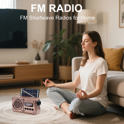 MD-499 Wireless Bluetooth Speaker — Full-Band FM Radio with MP3 Playback, Solar Charging & Emergency Power Function