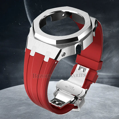 Gen4 Mod Kit for Casioak GA2100/2110 – Metal Bezel, Rubber Watch Case & Stainless Steel Strap