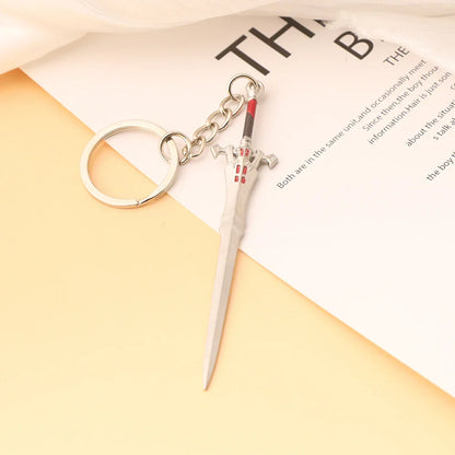 Final Fantasy Sword Pendant Keychain – Mini Remastered Game Key Ring for Car, Backpack & Cosplay Jewelry Accessories Gift