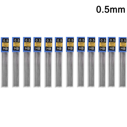 Mechanical Pencil Lead Refill Set 0.3–2.0mm HB – Multi-Size Press Automatic Pencil Leads for Drawing, Painting & Student Stationery