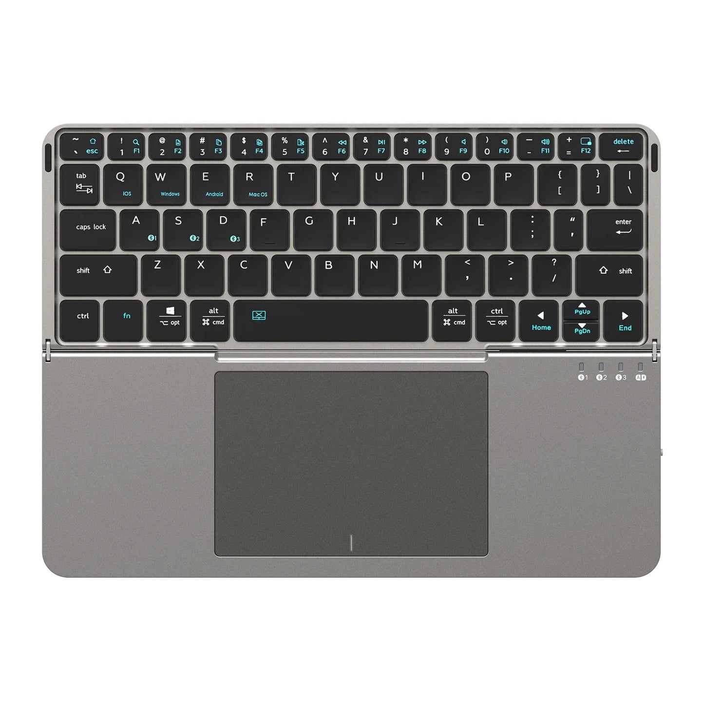 Foldable Bluetooth 5.0 Keyboard with Touchpad & Phone Holder for Phones, Tablets, PC – Multifunctional Portable Wireless Keyboard