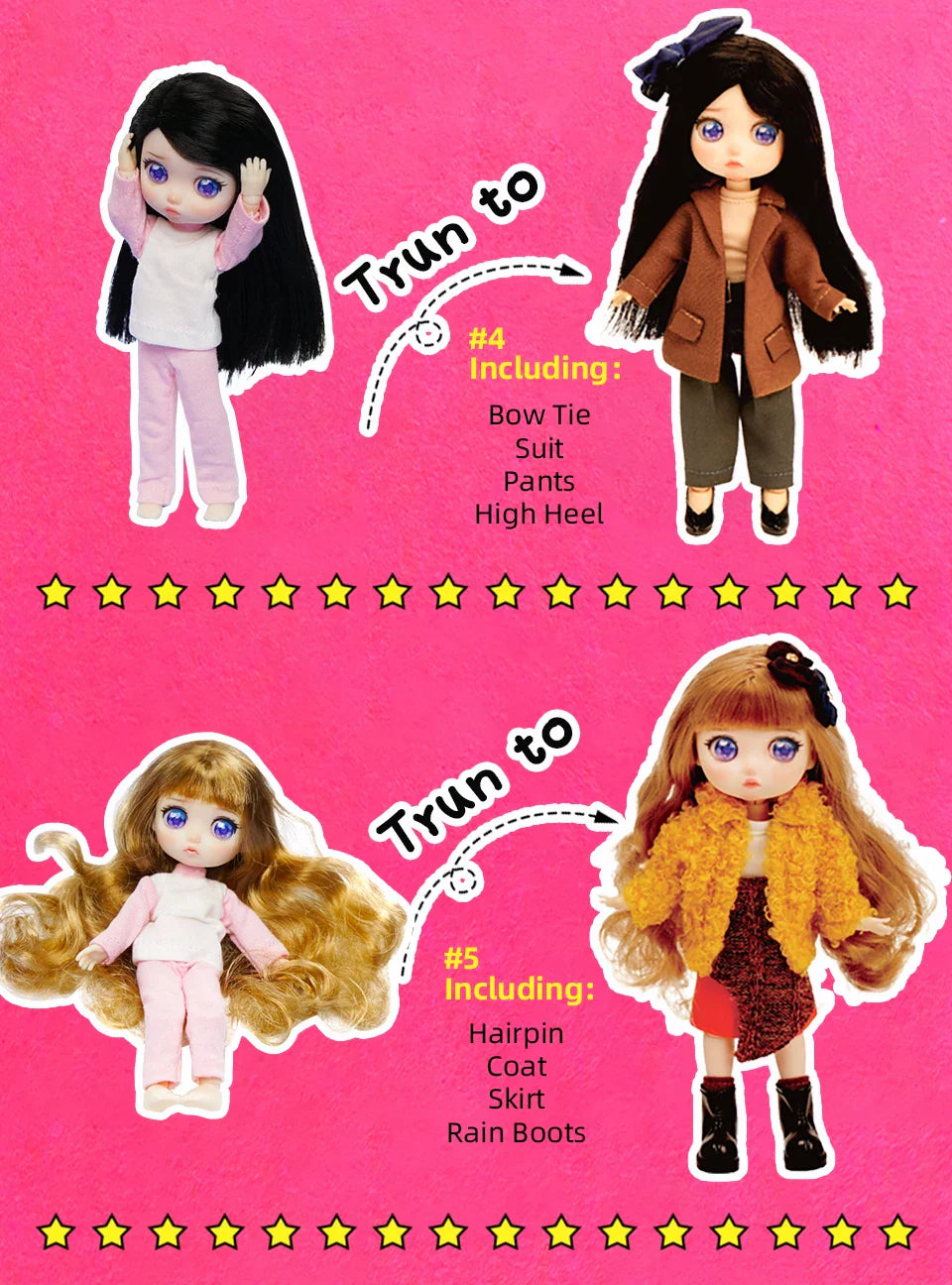 Lady Doolli 1/12 BJD Dolls Blind Box – 15cm Ob11 Mystery Anime Figure Toy, Kawaii Designer Gift