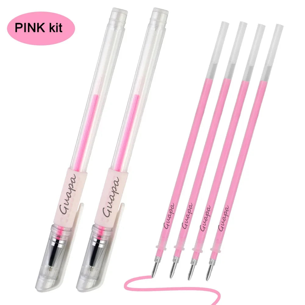 2PCS Eyebrow Marker Pen Set - Microblading Scribe Tools for Permanent Makeup, Tattoo Mapping & Beauty Preparation