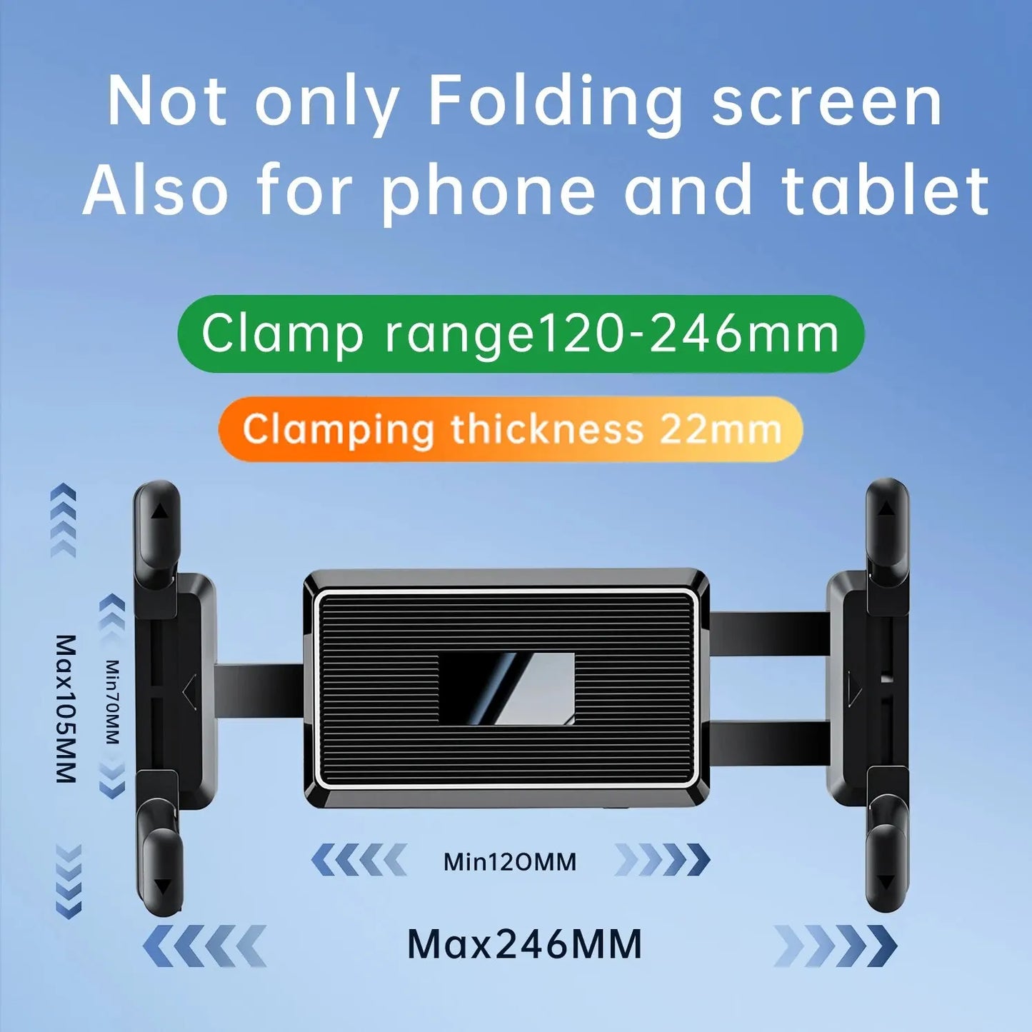 Universal Car Air Vent Tablet Holder - Adjustable Mount Stand for iPad 7"-12.9" Tablets and Phones