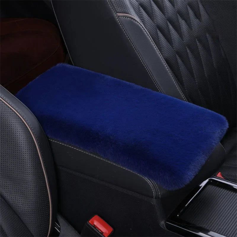 Cute Plush Car Armrest Cover – Warm Center Console Cushion Pad for Auto Interior Decor (Universal Fit)