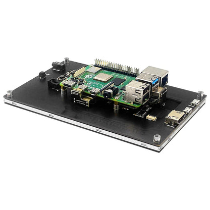 7 Inch Portable IPS Touch Screen Display – 1024x600 Monitor with Optional Speakers for Raspberry Pi 5/4B/3B+, Laptop, PC