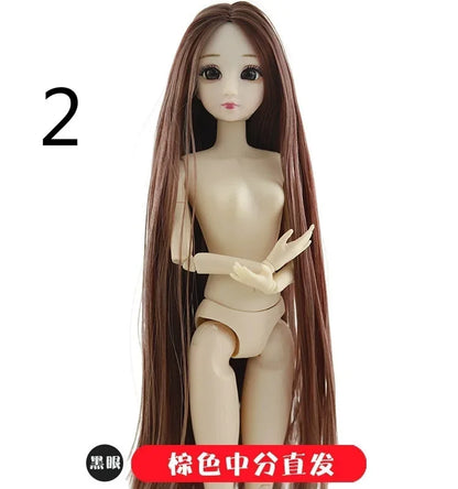 30cm Fashion Princess Babi Doll – 3D Eyes, 20-Joint DIY Plastic Doll for Girls, BJD Model