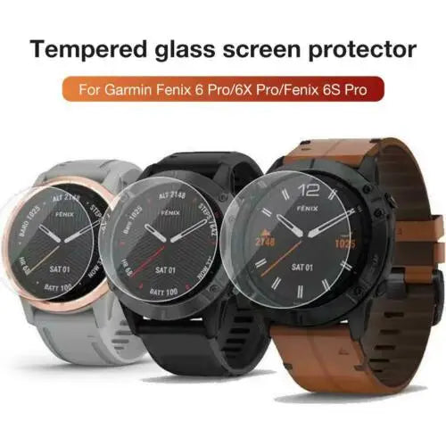 Tempered Glass Screen Protector for Garmin Fenix 8 7 6 Series – HD Sapphire Film for 43mm, 47mm, 51mm Smartwatch