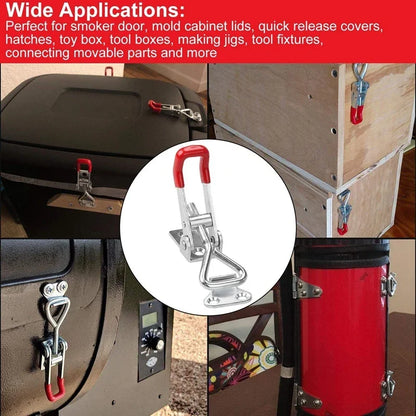 2/4/8/10Pcs Adjustable Toolbox Case - Metal Toggle Latch Clasp, Quick Release Clamp & Anti-Slip Push-Pull Toggle Clamp Tools