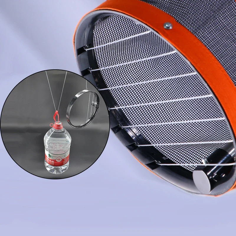 99cm Stainless Steel Table Tennis Ball Picker – Round Bucket Collector with 140-Ball Capacity Ping Pong Retrieval Pole for Training and Practice Use