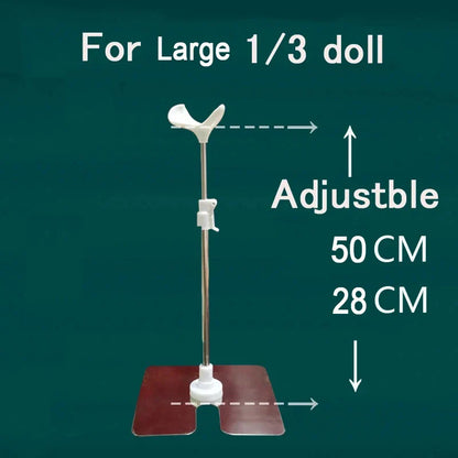 Adjustable Stainless Steel Doll Stand — 1/3, 1/4, 1/6 Universal Display Holder for BJD Dolls