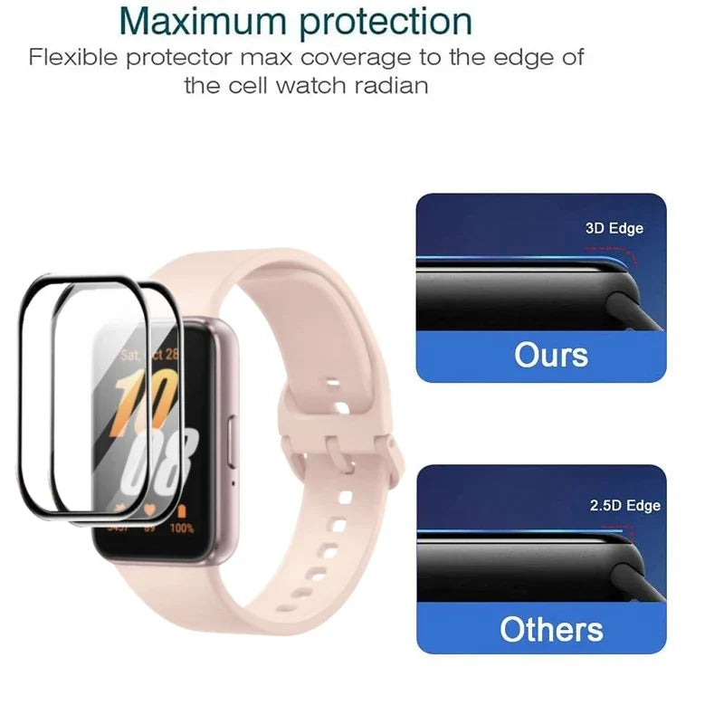 3D Curved Screen Protector for Samsung Galaxy Fit 3 – Full Coverage Anti-Scratch Protective Film