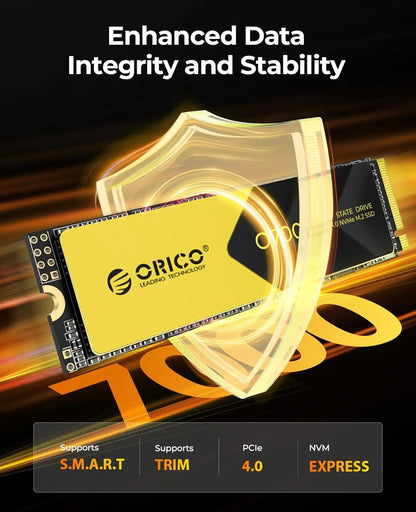 ORICO O7000 PCIe 4.0 7400MB/s M.2 NVMe SSD – Internal Solid State Drive for PS5, Gaming & Content Creators (M.2 M Key 2280)