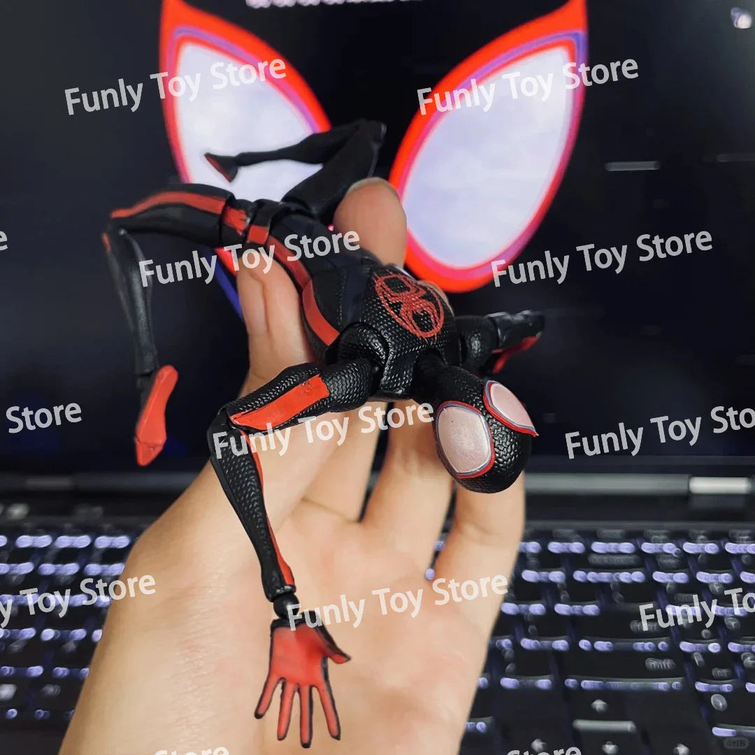 In Stock CT Toys Spider-Man Miles Morales Action Figure – SHF Across the Spider-Verse Anime Collectible Figurine