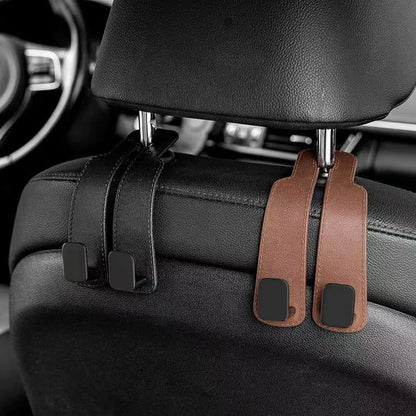Car Headrest Hooks for Bags – Seat Back Organizer Holder Clips for Auto Storage and Fastening