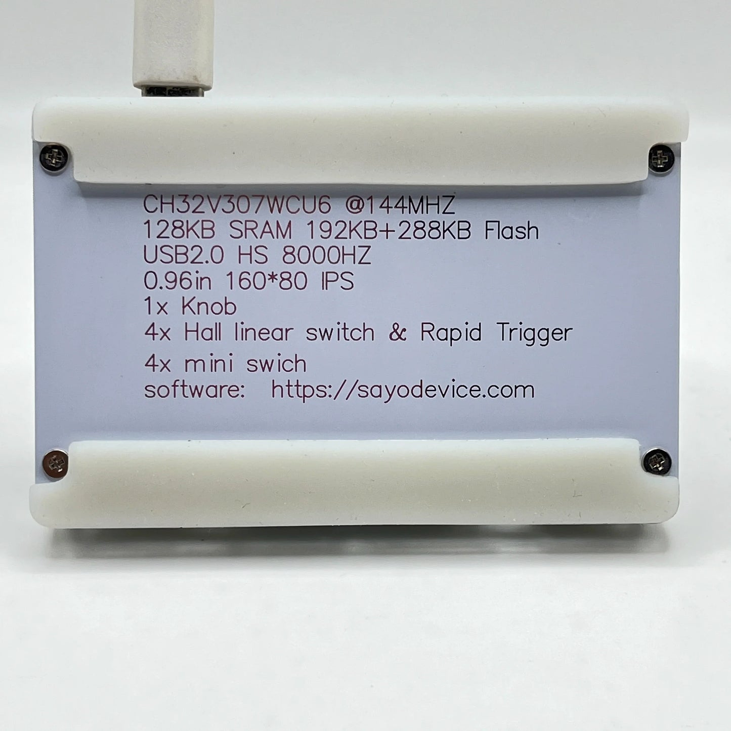 SayoDevice O3C++ OSU Keyboard | 4+4 Keys with OUTEMU Magnetic Pink Switches, Rapid Trigger, Knob & Screen, Copy Shortcut