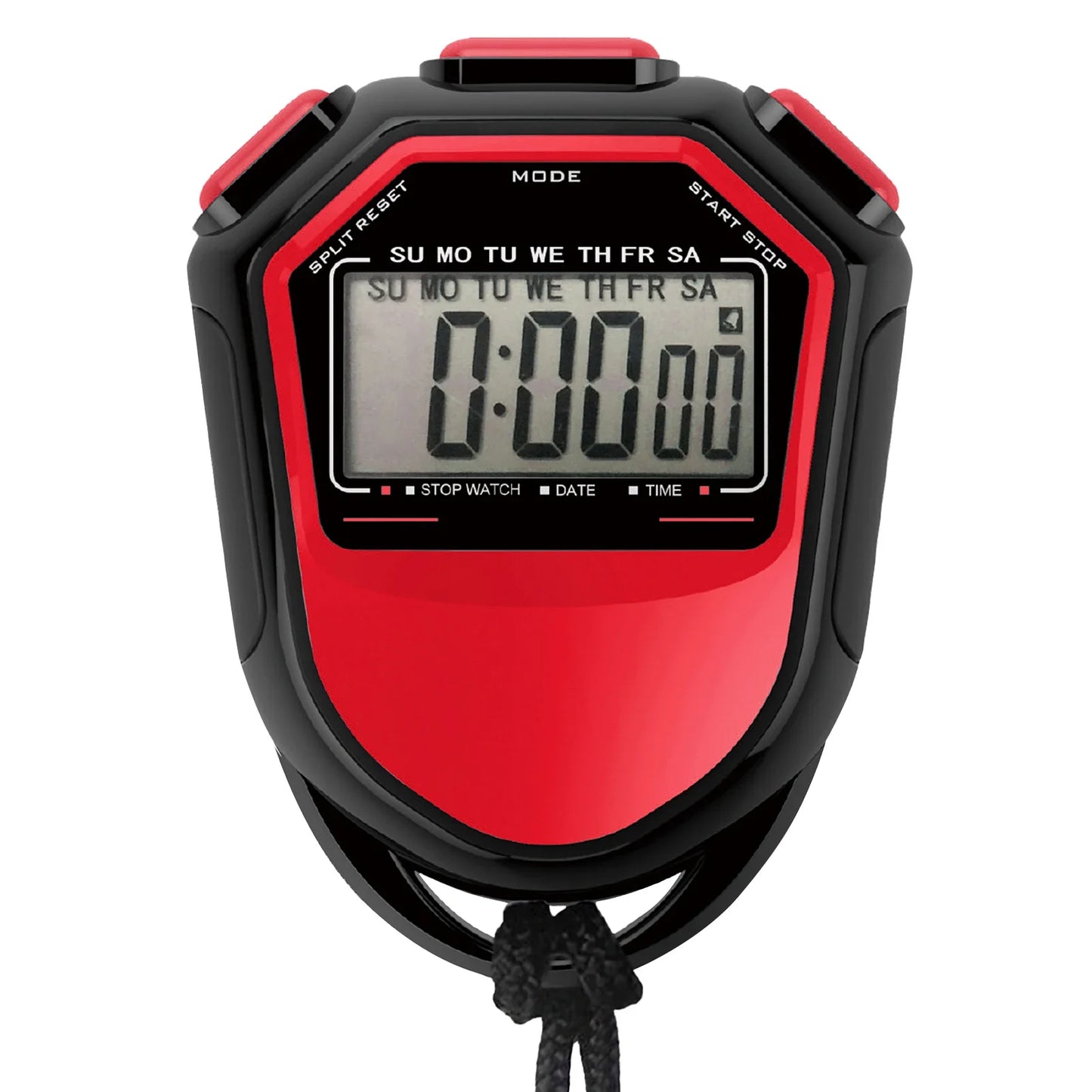 Classic Waterproof Digital Sports Stopwatch – Professional LCD Timer with String for Timing Events